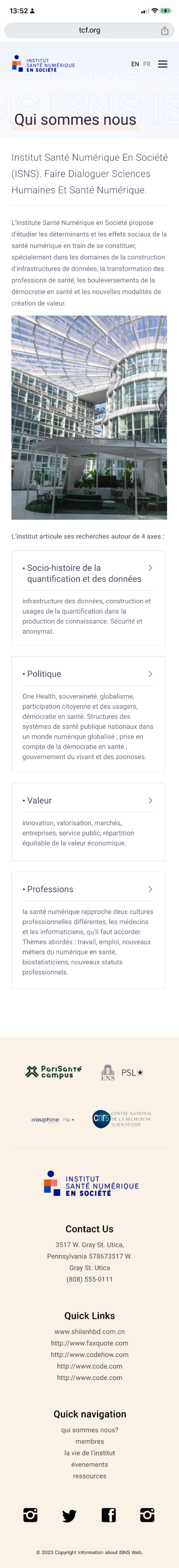 Mobile about page