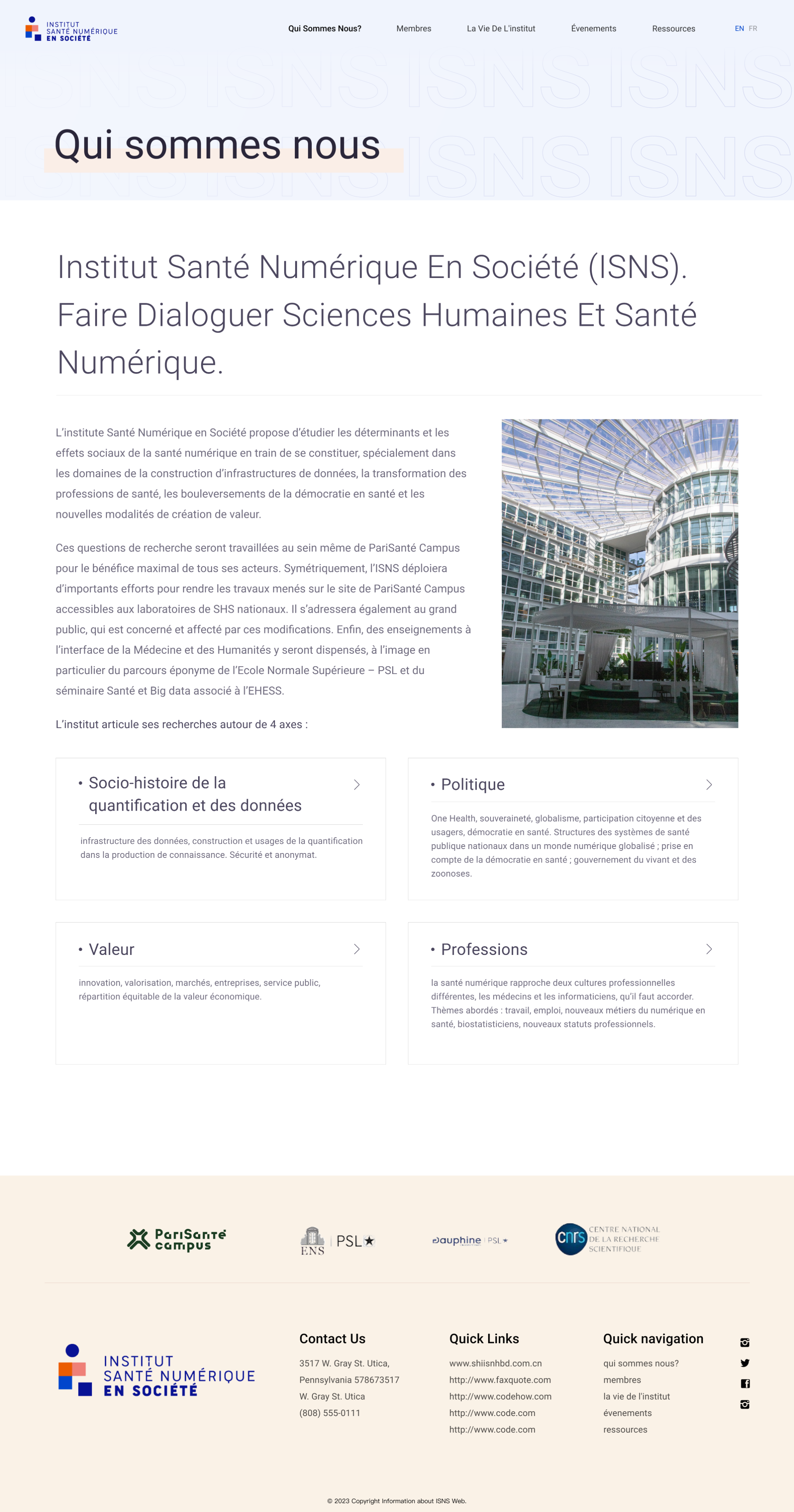 Qui sommes nous page