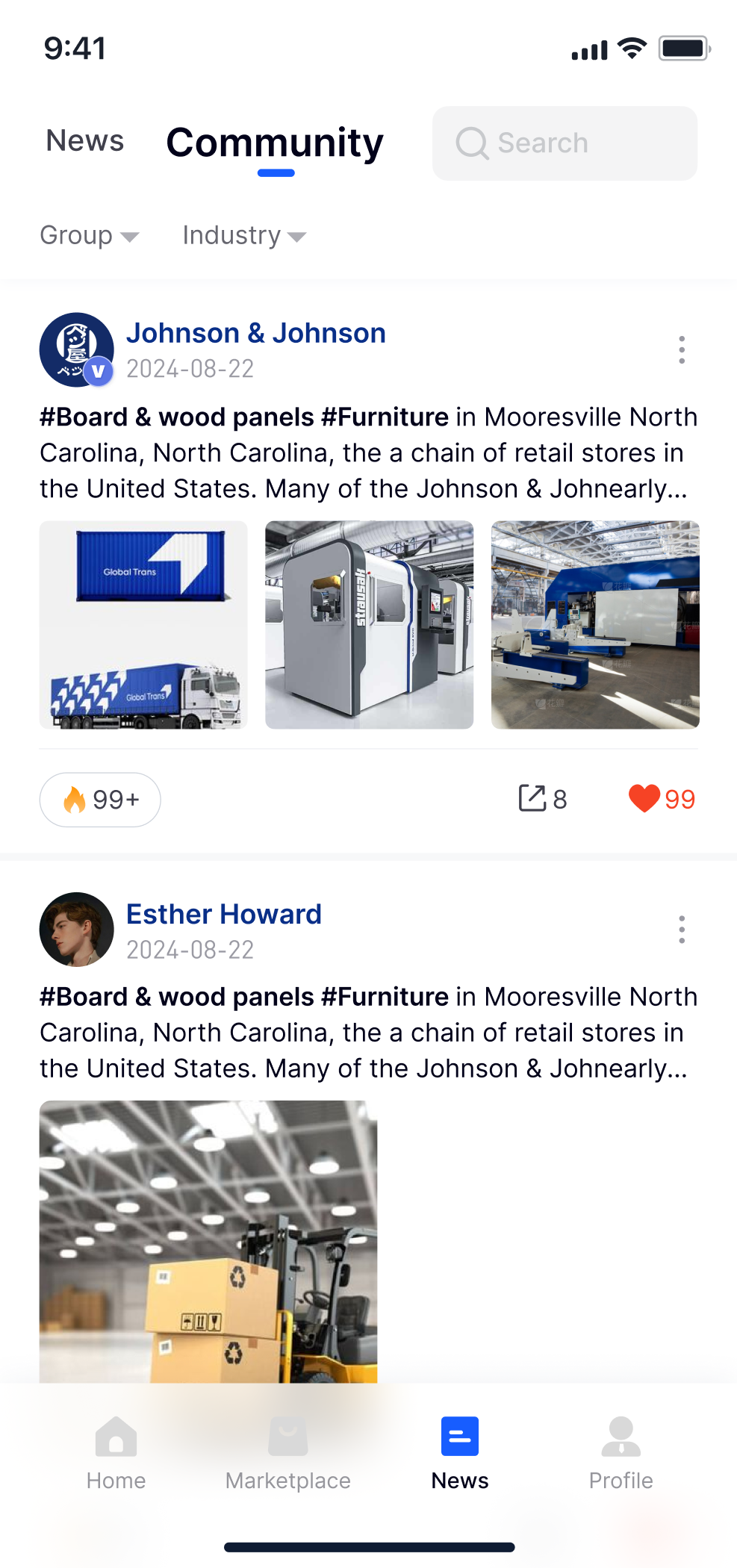 Community page